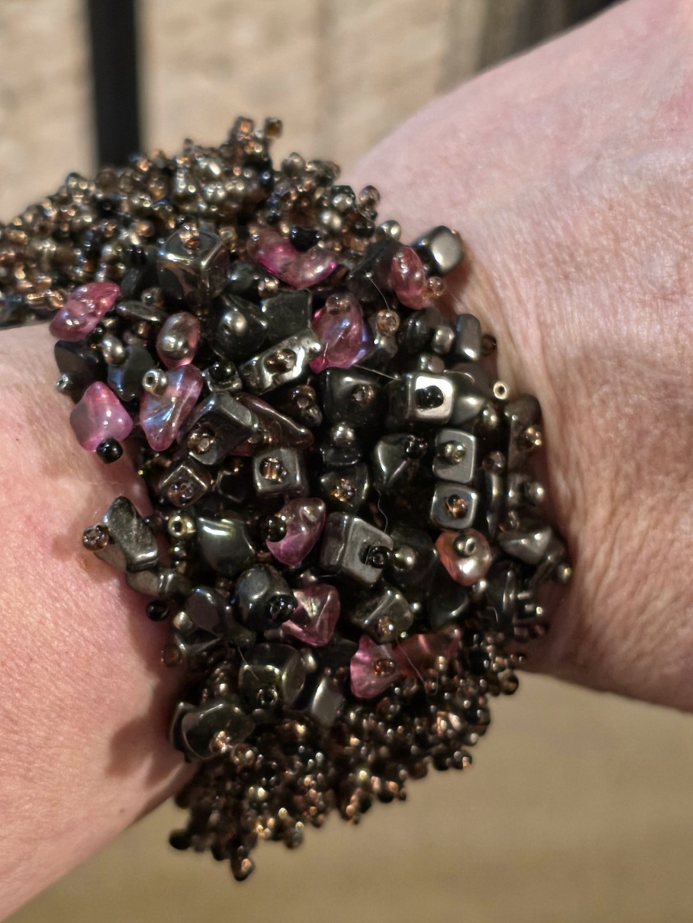 Beaded Cuff Stretch Bracelet